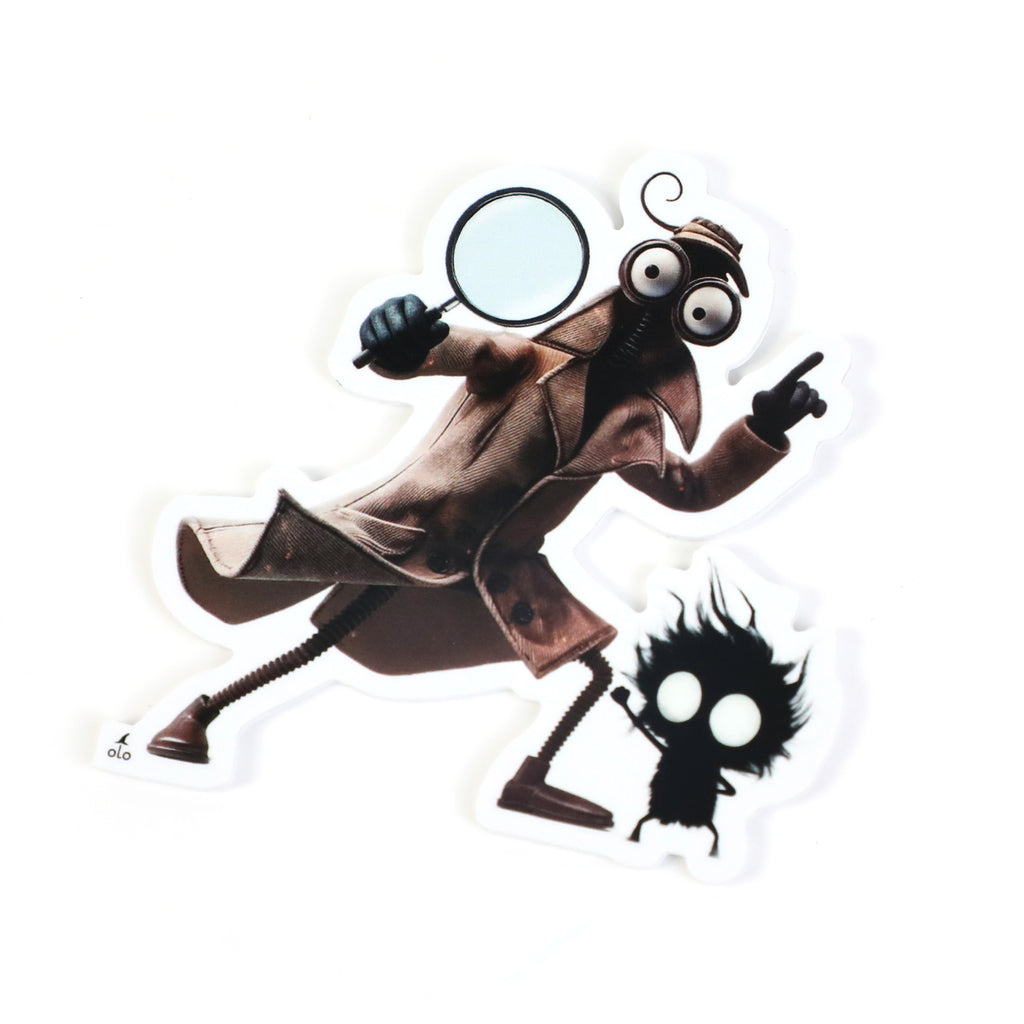 Die Cut Matte Stickers: Detective Duo