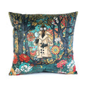 Square Throw Pillow: Detective Cog's Retreat