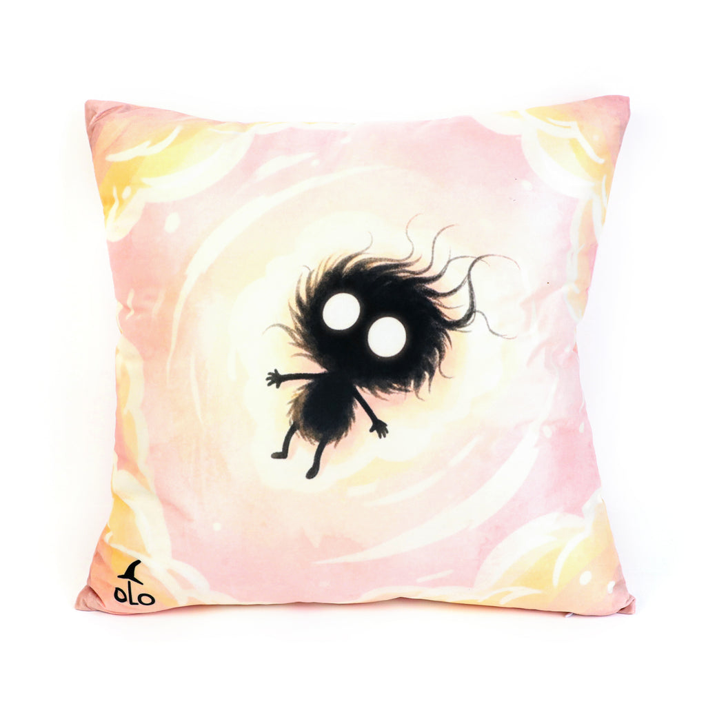 Square Throw Pillow: Baby Pip's Cozy Glow