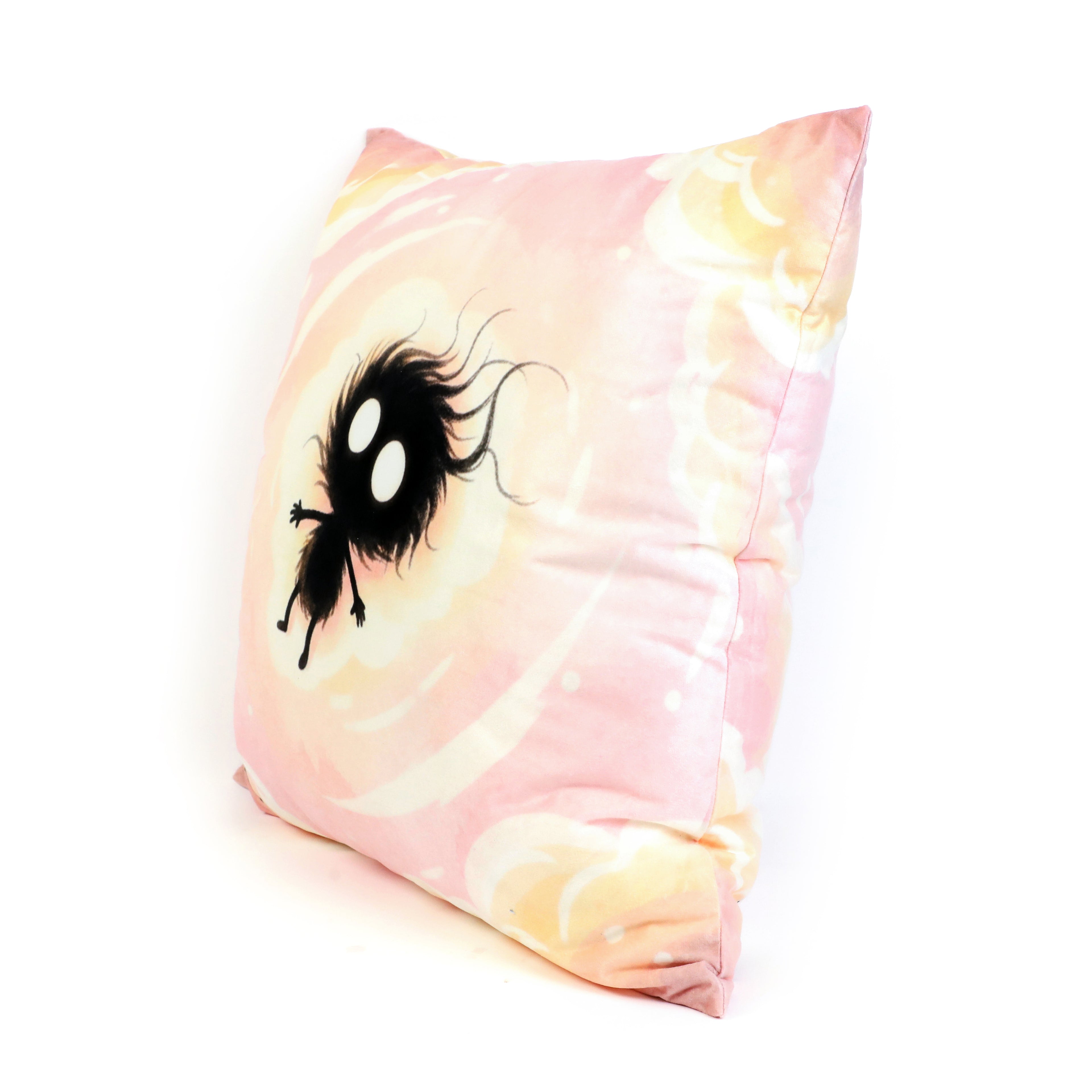 Square Throw Pillow: Baby Pip's Cozy Glow