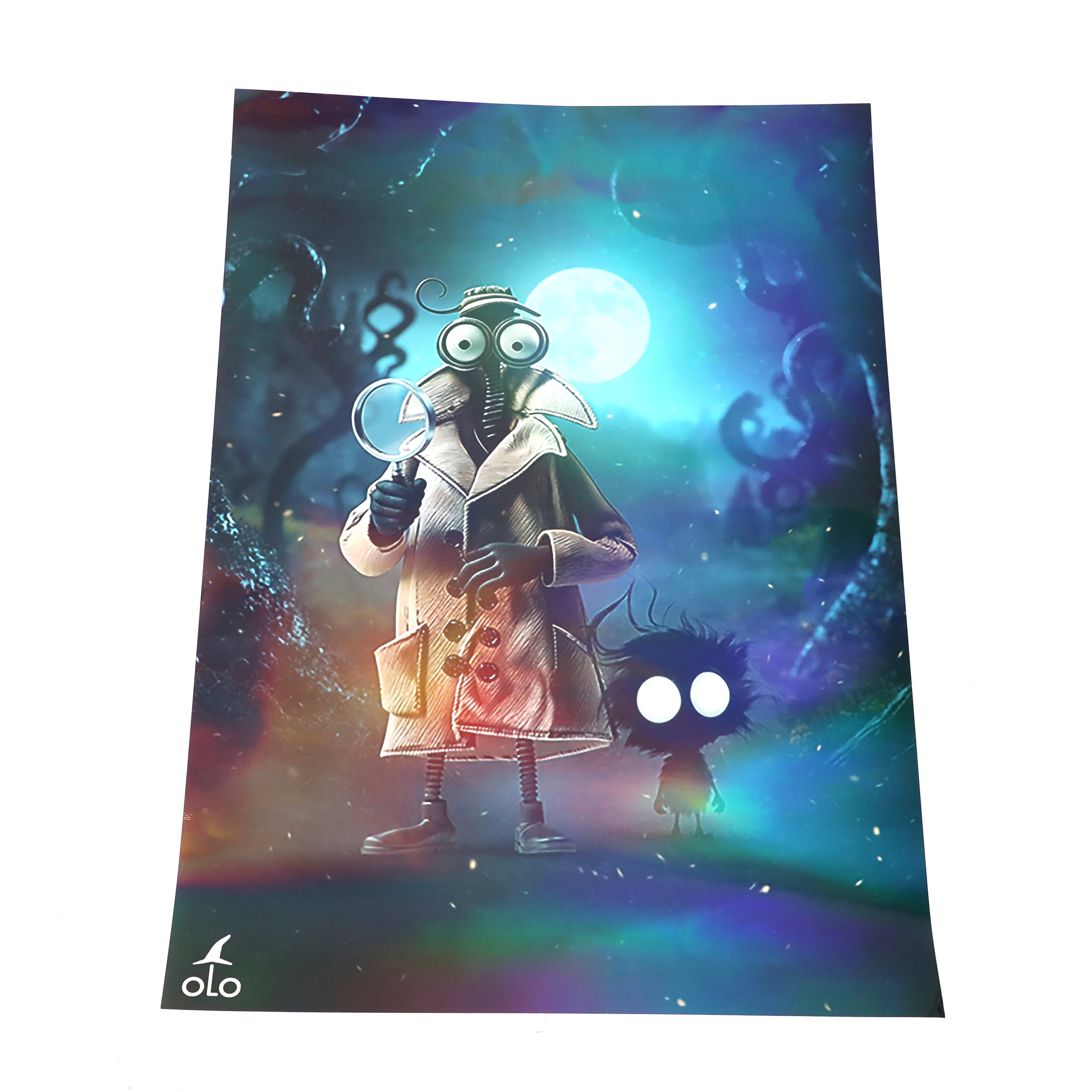 Pip & Cog Art Print: Holographic Night Edition