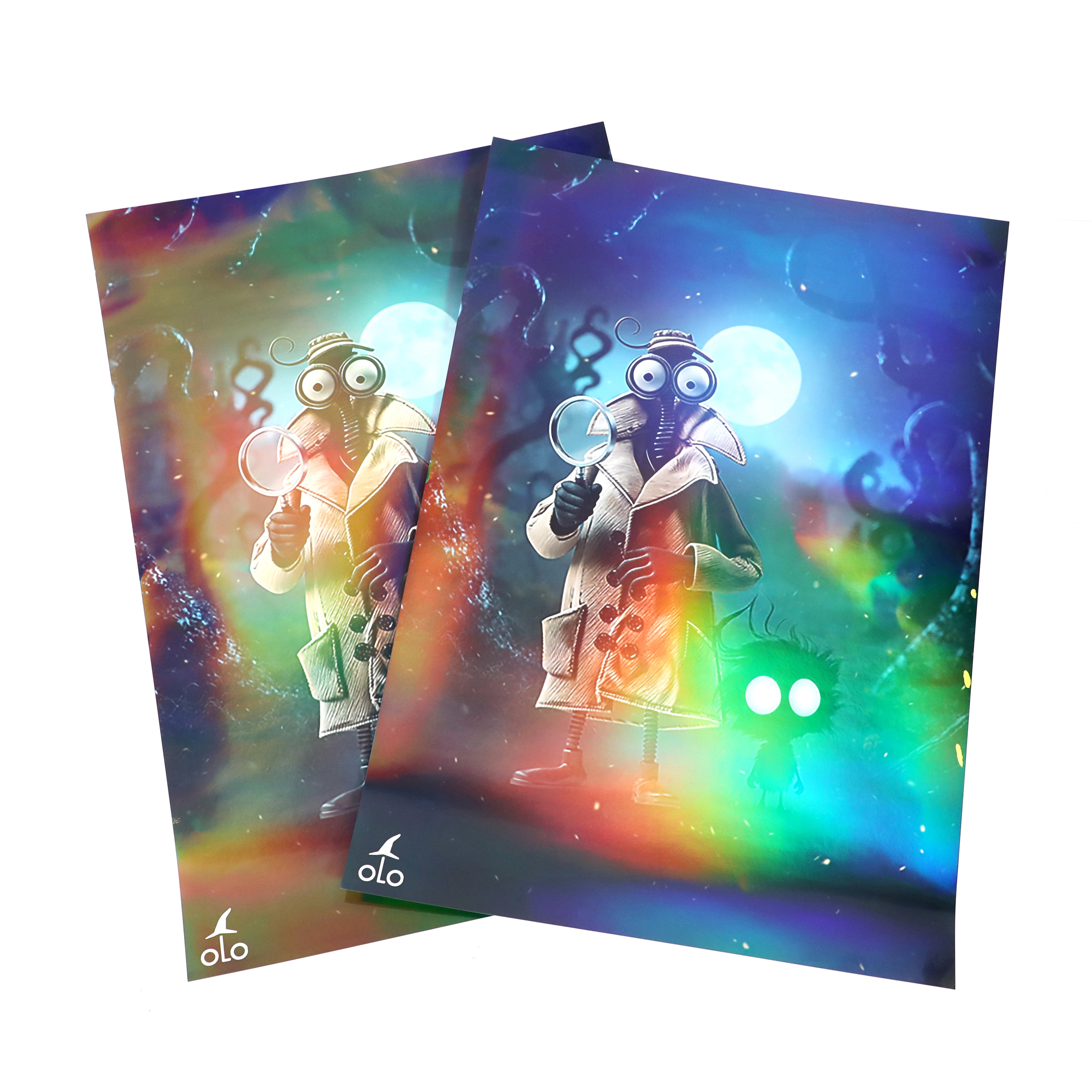 Pip & Cog Art Print: Holographic Night Edition