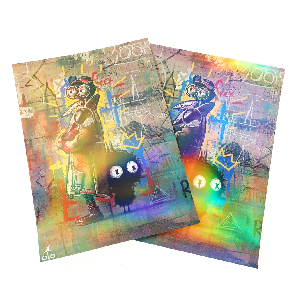 Pip & Cog Art Print: Holographic Graffiti Edition